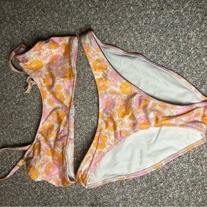 Triangl Swimwear Floral Bikini in Pink and Yellow